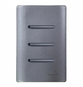 Conjunto Interruptor Triplo Simples 4x2 - Novara Preto Grafite Total